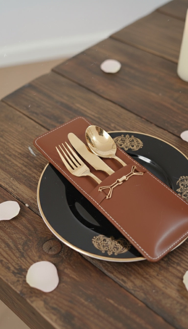 New-Brown Cutlery Sleeve